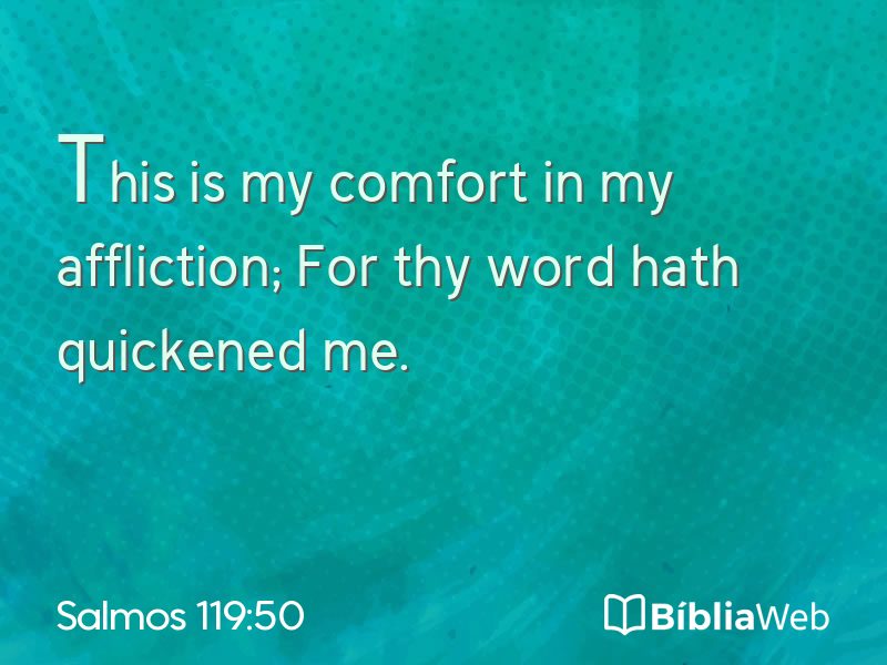 Salmos 119:50 em imagem para compartilhar