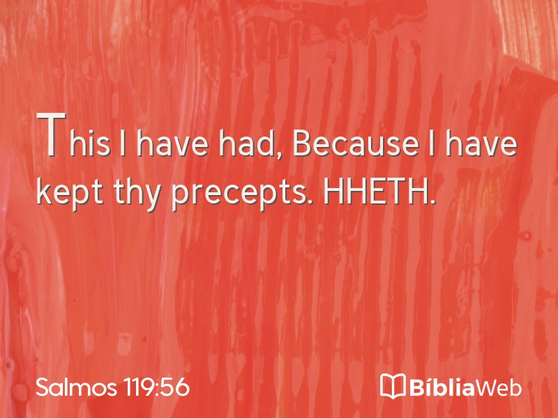 Salmos 119:56 em imagem para compartilhar