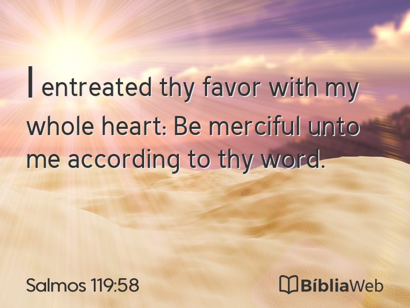 Salmos 119:58 em imagem para compartilhar
