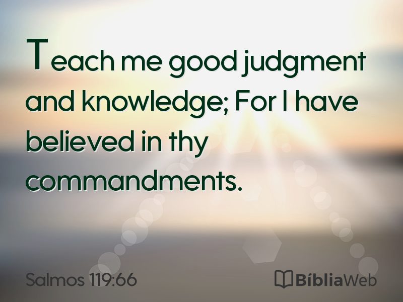 Salmos 119:66 em imagem para compartilhar