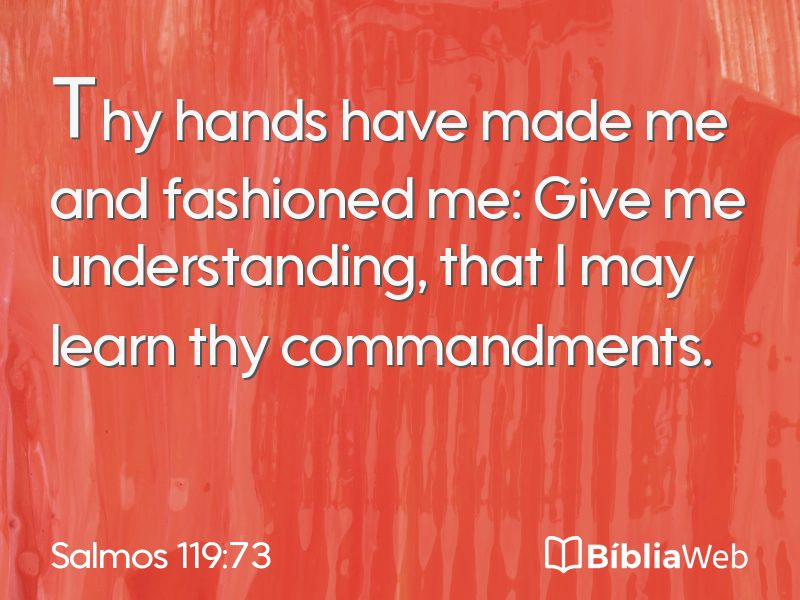 Salmos 119:73 em imagem para compartilhar