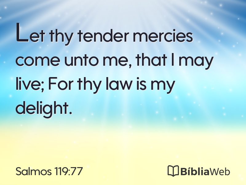 Salmos 119:77 em imagem para compartilhar