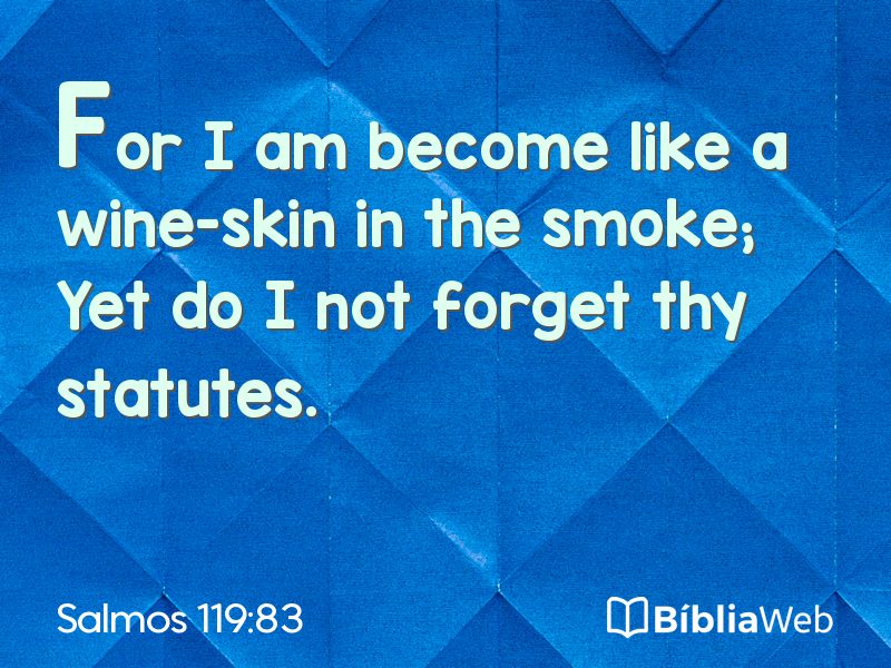 Salmos 119:83 em imagem para compartilhar
