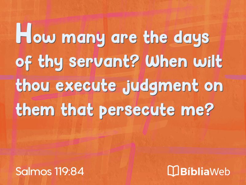 Salmos 119:84 em imagem para compartilhar