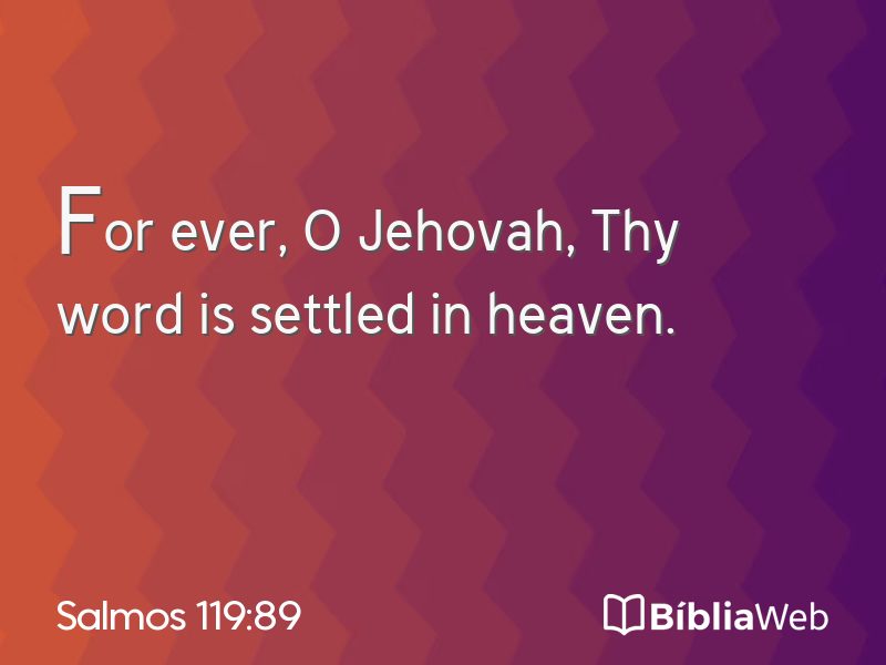 Salmos 119:89 em imagem para compartilhar