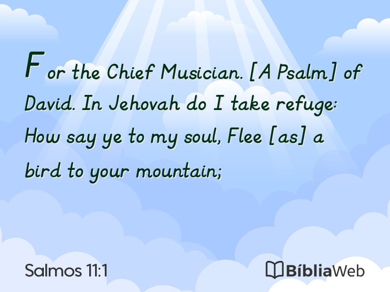 Salmos 11:1 em imagem para compartilhar