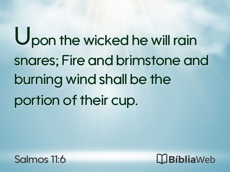 Salmos 11:6 em imagem para compartilhar