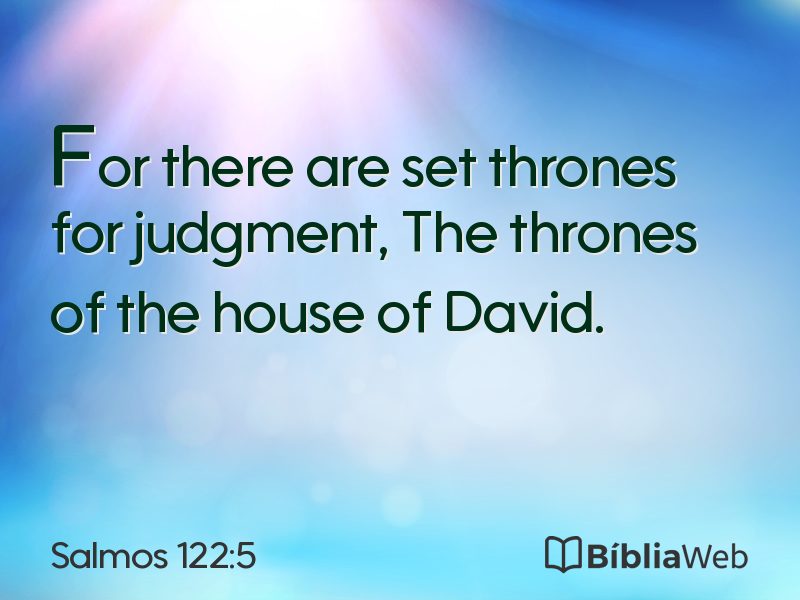 Salmos 122:5 em imagem para compartilhar