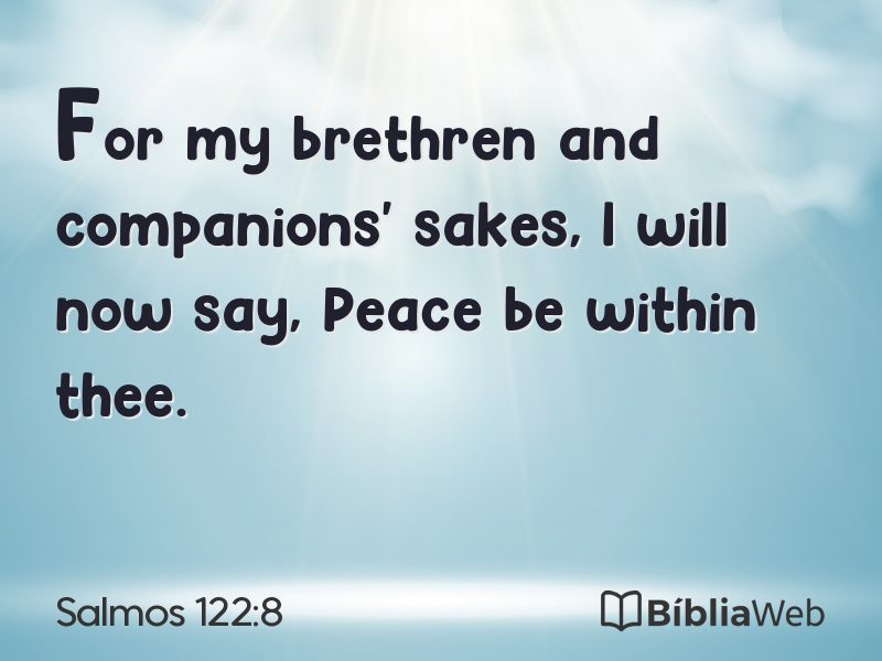 Salmos 122:8 em imagem para compartilhar