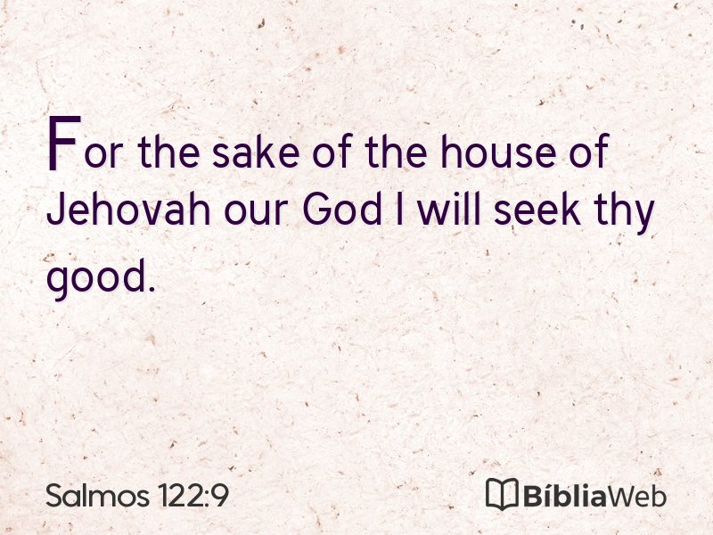 Salmos 122:9 em imagem para compartilhar