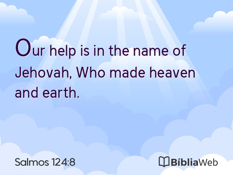 Salmos 124:8 em imagem para compartilhar
