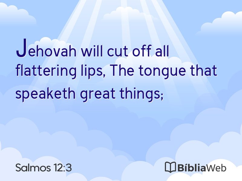 Salmos 12:3 em imagem para compartilhar