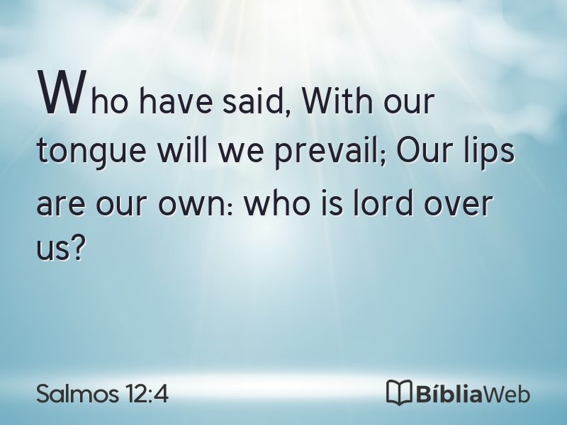 Salmos 12:4 em imagem para compartilhar