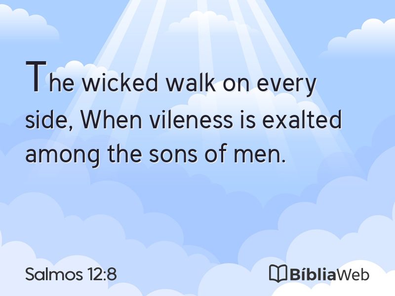 Salmos 12:8 em imagem para compartilhar