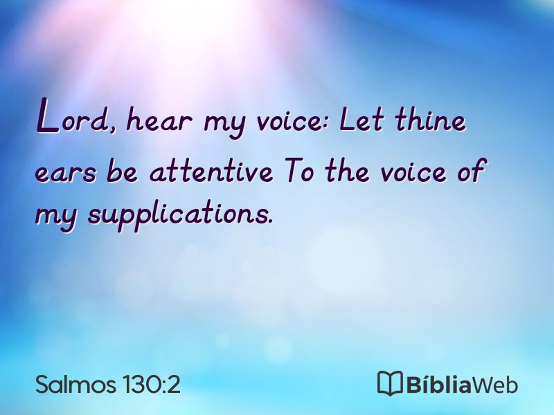 Salmos 130:2 em imagem para compartilhar