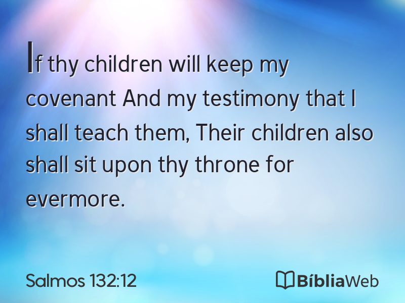 Salmos 132:12 em imagem para compartilhar