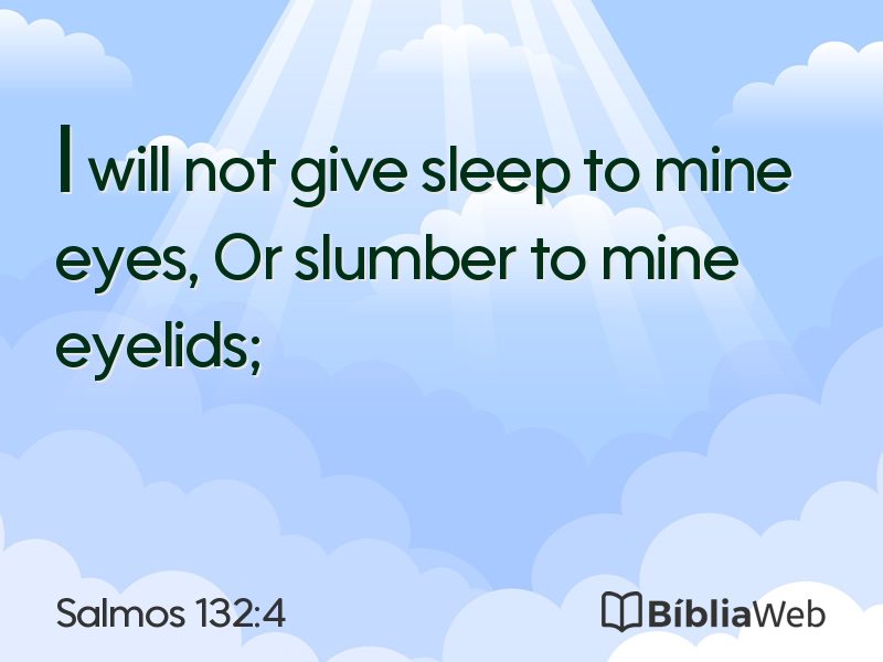 Salmos 132:4 em imagem para compartilhar