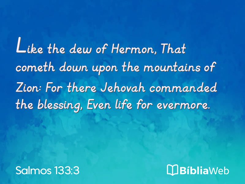 Salmos 133:3 em imagem para compartilhar