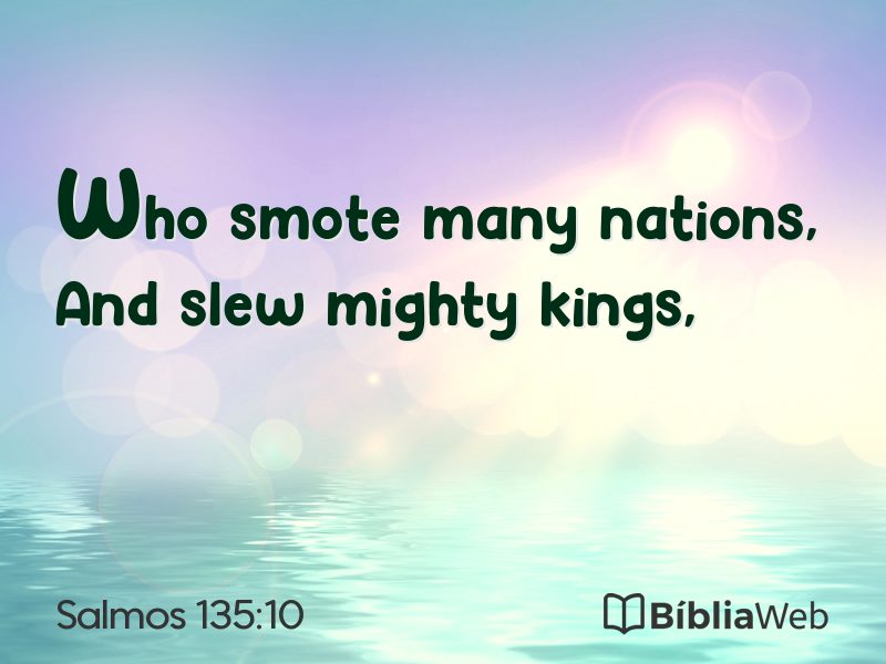 Salmos 135:10 em imagem para compartilhar