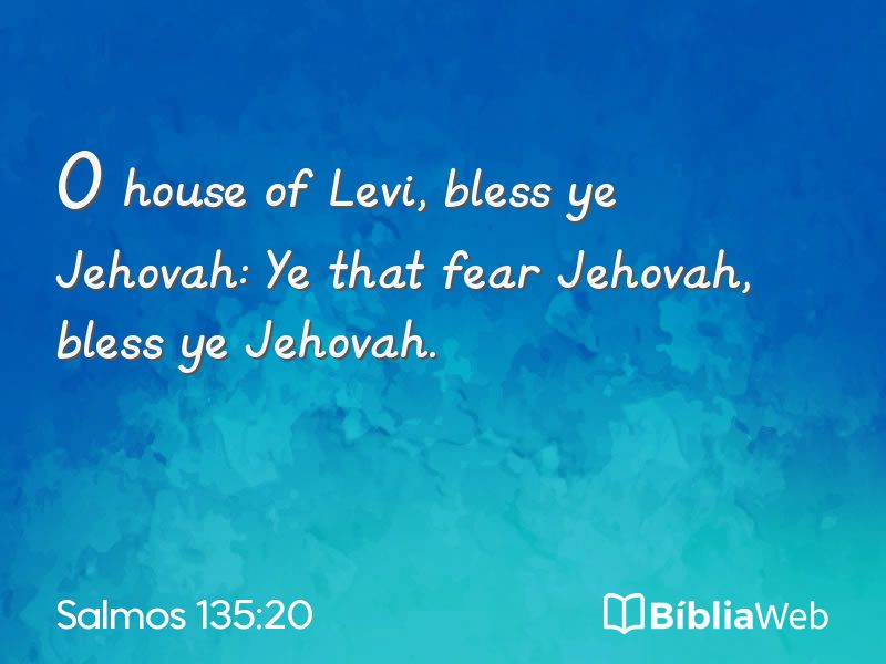 Salmos 135:20 em imagem para compartilhar