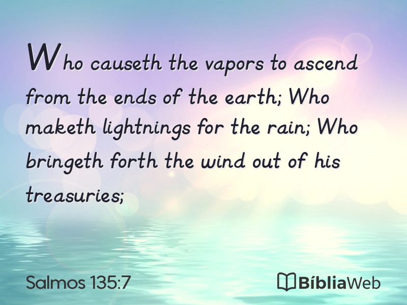 Salmos 135:7 em imagem para compartilhar