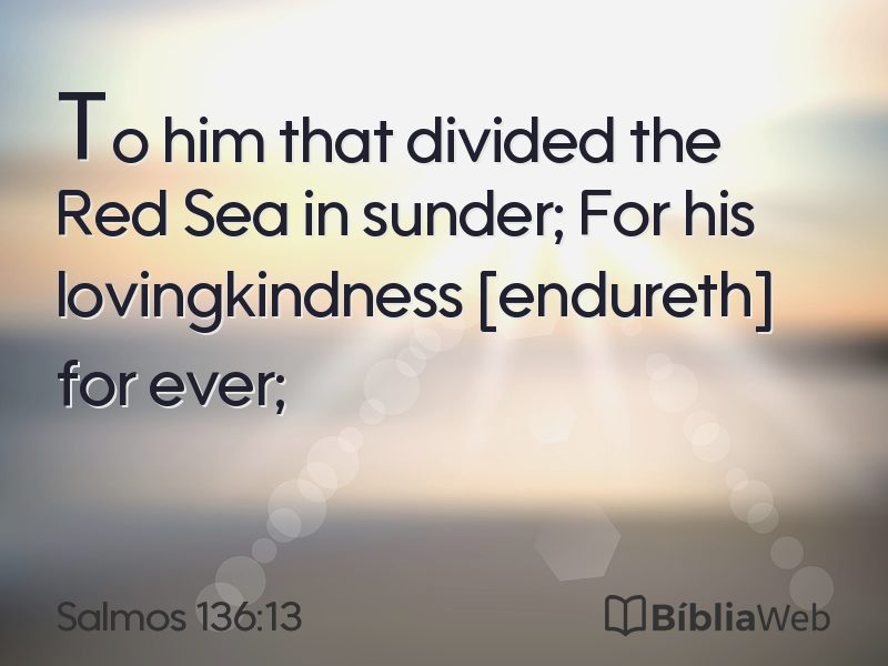 Salmos 136:13 em imagem para compartilhar