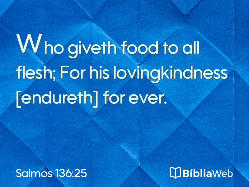 Salmos 136:25 em imagem para compartilhar