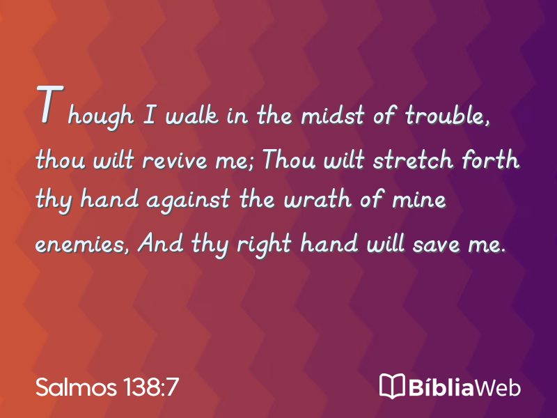 Salmos 138:7 em imagem para compartilhar