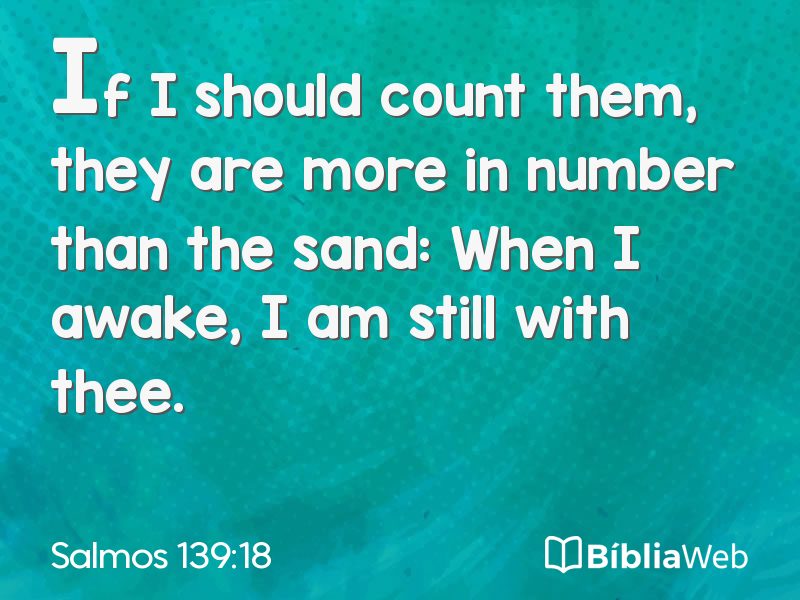 Salmos 139:18 em imagem para compartilhar