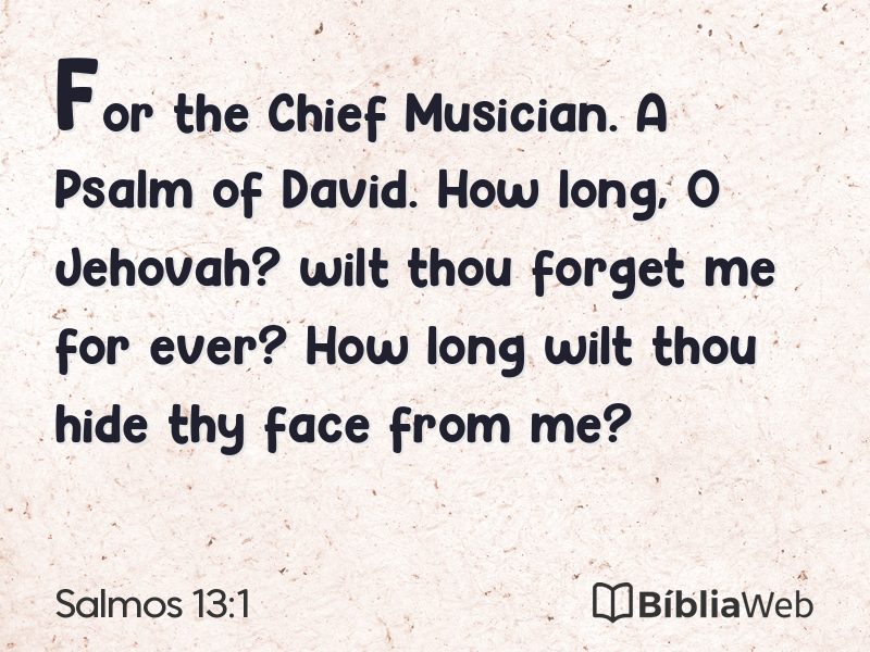 Salmos 13:1 em imagem para compartilhar