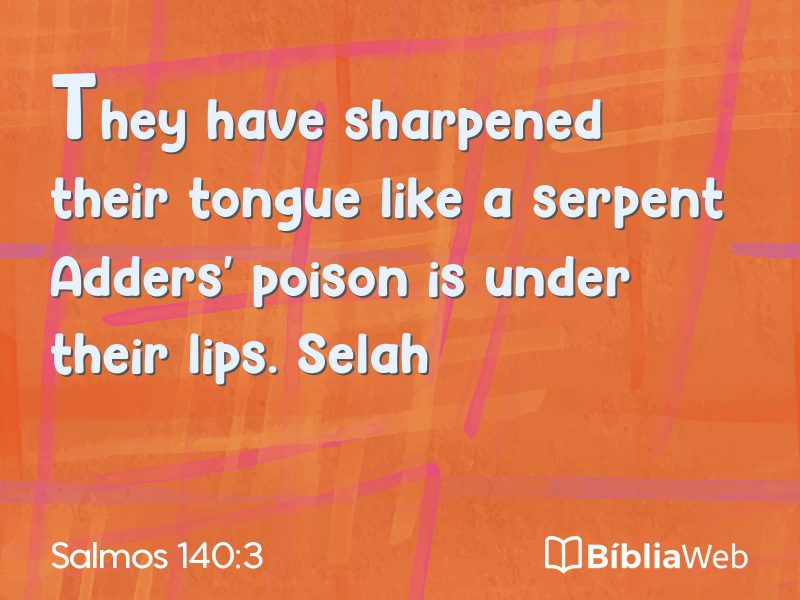 Salmos 140:3 em imagem para compartilhar