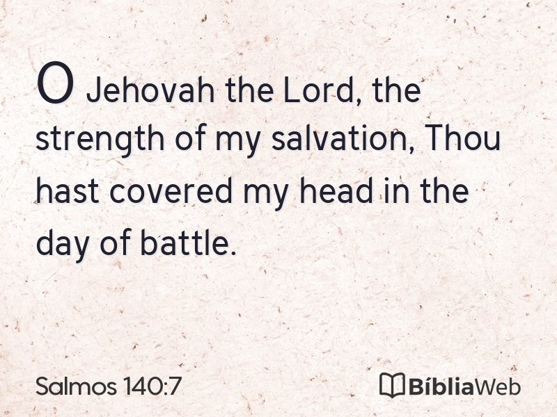 Salmos 140:7 em imagem para compartilhar