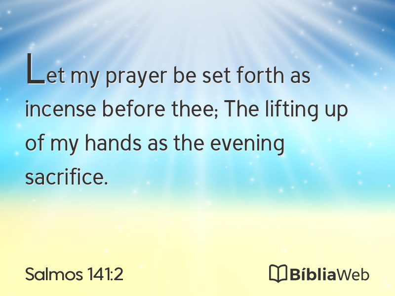 Salmos 141:2 em imagem para compartilhar