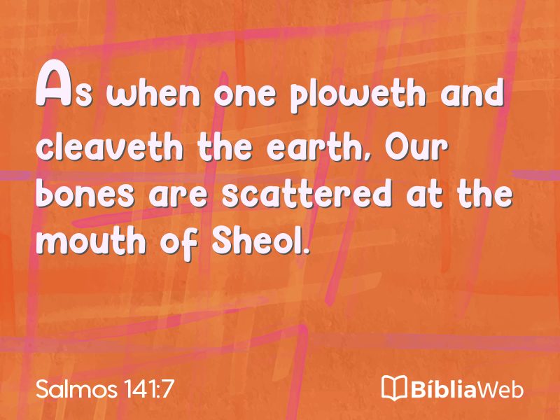 Salmos 141:7 em imagem para compartilhar