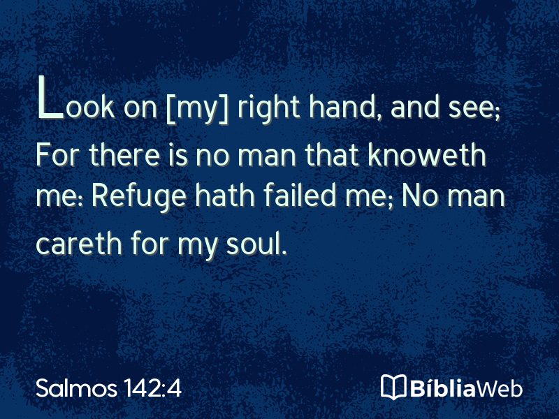 Salmos 142:4 em imagem para compartilhar