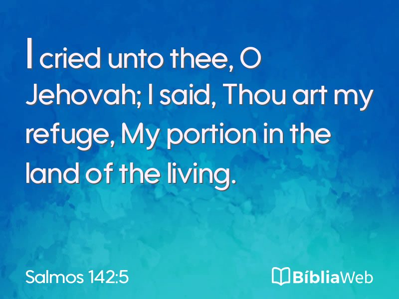 Salmos 142:5 em imagem para compartilhar