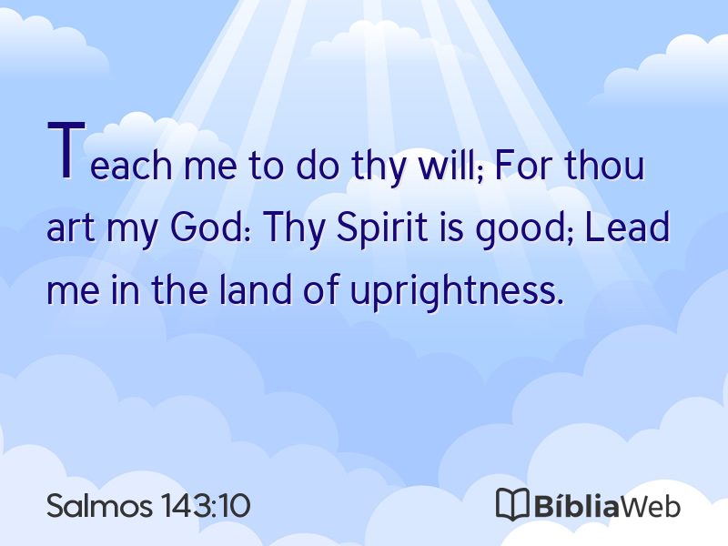 Salmos 143:10 em imagem para compartilhar
