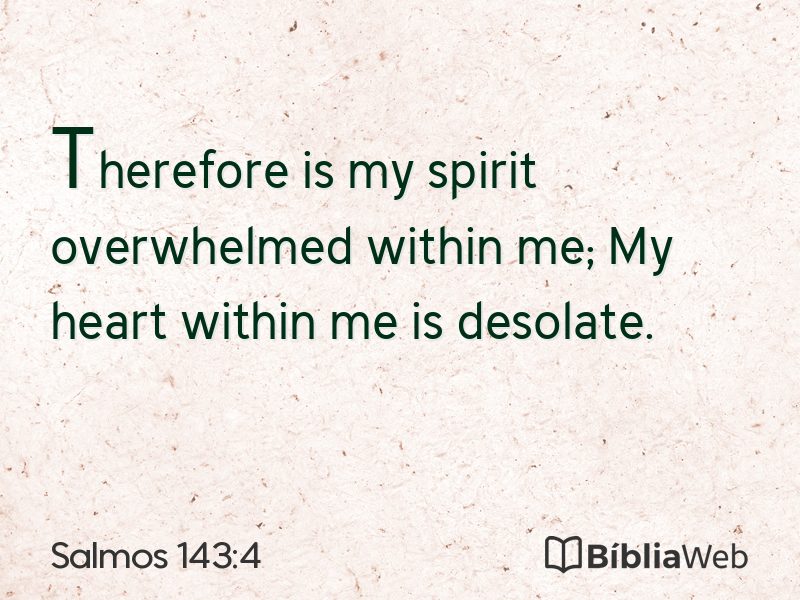 Salmos 143:4 em imagem para compartilhar