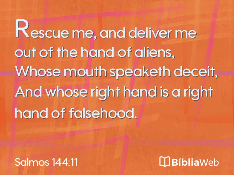 Salmos 144:11 em imagem para compartilhar