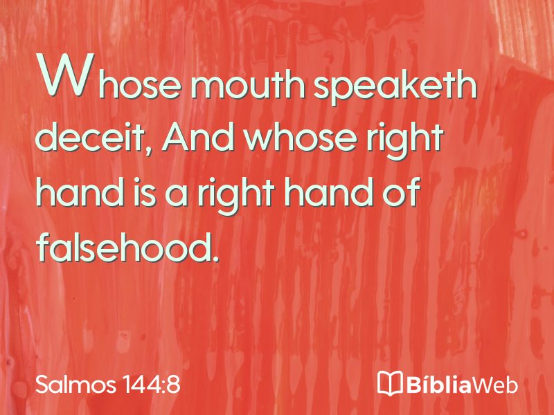 Salmos 144:8 em imagem para compartilhar