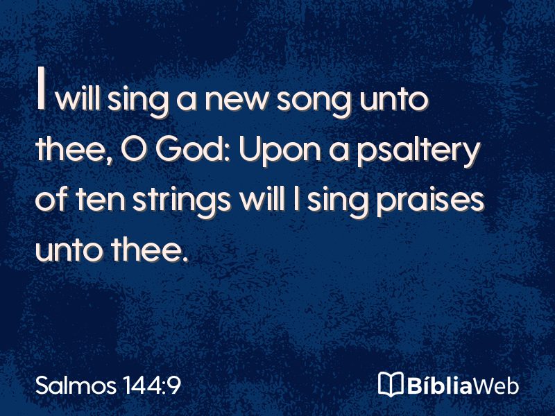 Salmos 144:9 em imagem para compartilhar