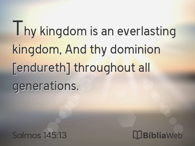 Salmos 145:13 em imagem para compartilhar
