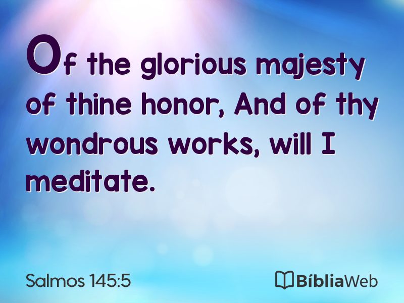 Salmos 145:5 em imagem para compartilhar