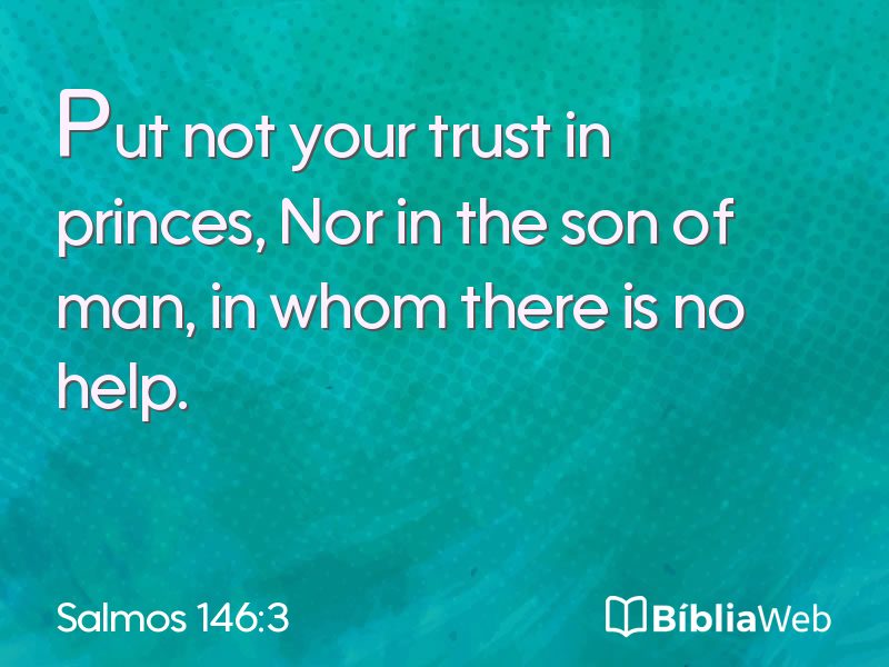 Salmos 146:3 em imagem para compartilhar