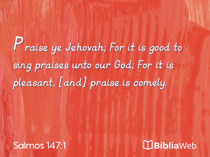 Salmos 147:1 em imagem para compartilhar