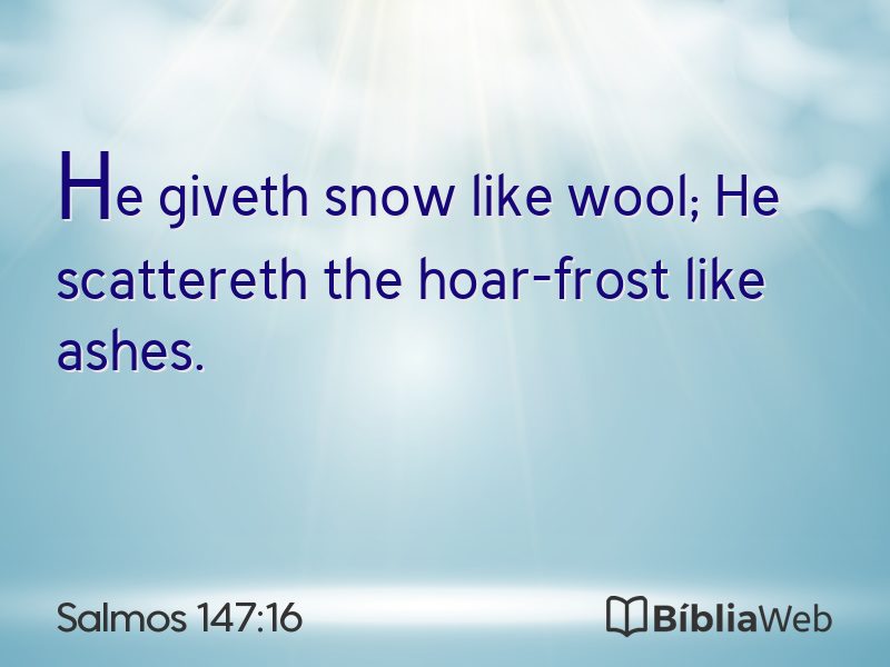 Salmos 147:16 em imagem para compartilhar