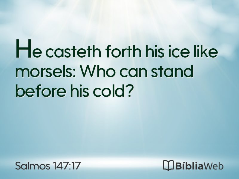 Salmos 147:17 em imagem para compartilhar