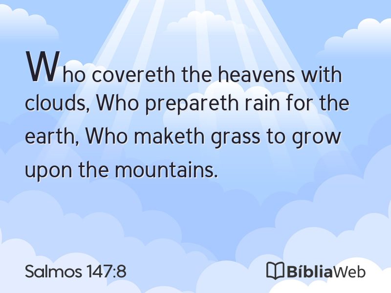 Salmos 147:8 em imagem para compartilhar