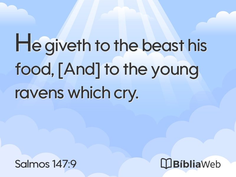 Salmos 147:9 em imagem para compartilhar