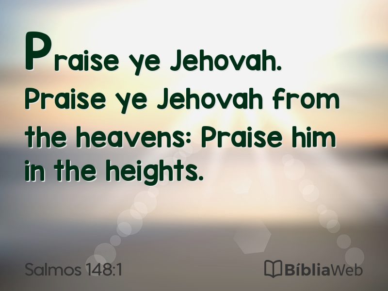 Salmos 148:1 em imagem para compartilhar